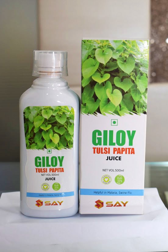 SayLifestyle supplies various herbal juices like Giloy-Tulsi-Papita juice